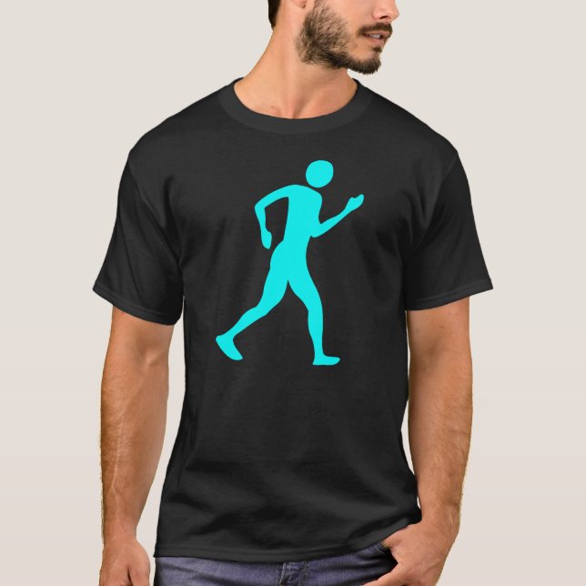 Racewalking - cyan-blau T-Shirt (Vorderseite)