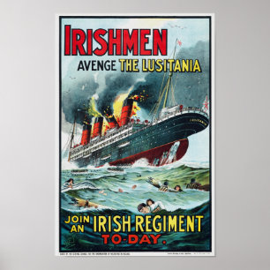 Rache the Lusitania - Mitglied einer irischen Regi Poster