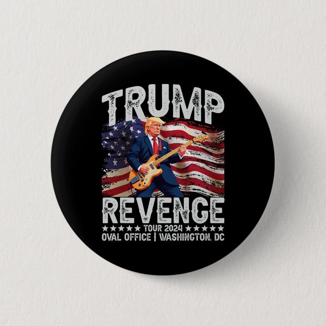 Rache Tour 2024 Rock on Voting Convicted Felon R Button (Vorderseite)