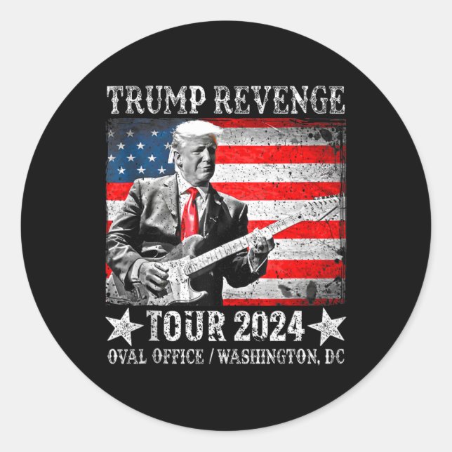 Rache Tour 2024 Runder Aufkleber (Vorderseite)