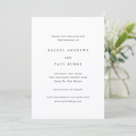 Rachel Formal Elegant Wedding Save The Date
