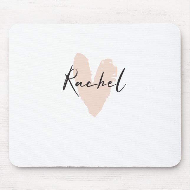 Rachel Heart Name Graphic Mousepad (Vorne)