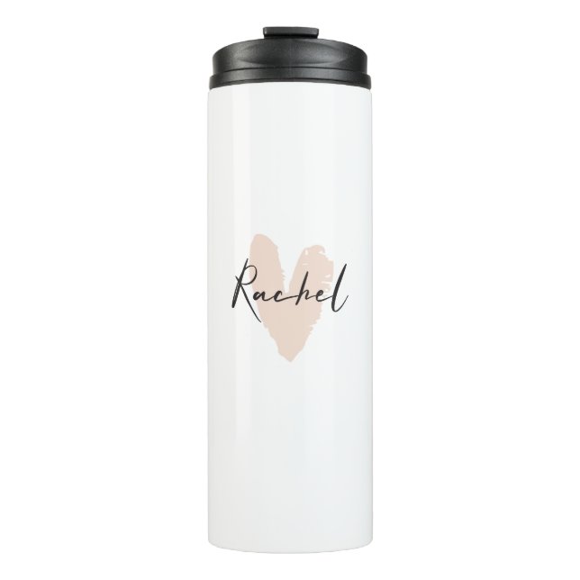Rachel Heart Name Graphic Thermosbecher (Vorderseite)