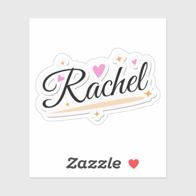 Rachel-Name niedliches Design Aufkleber (Blatt)