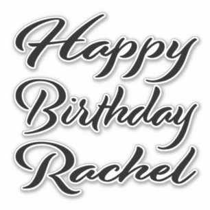 Rachel Name Vorname black Sticker Geburtstag