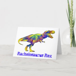 Rachel osaurus Lustiger Laufender T Rex Dinosaurie Feiertagskarte