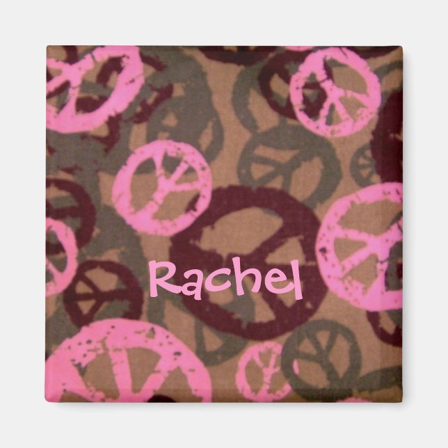 Rachel-Peace Sign Design Magnet (Vorne)
