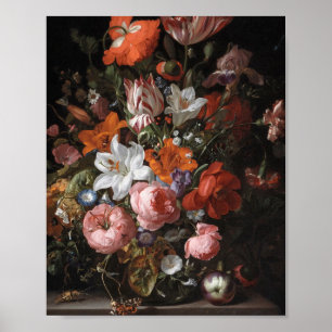 Rachel Ruysch - Blume in einer Glasvase Poster