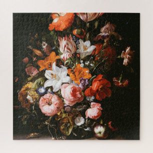 Rachel Ruysch - Blumen in einem Glasvase Puzzle