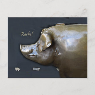 RACHEL THE PIGGY BANK 2016 Calendar Postcard Postkarte