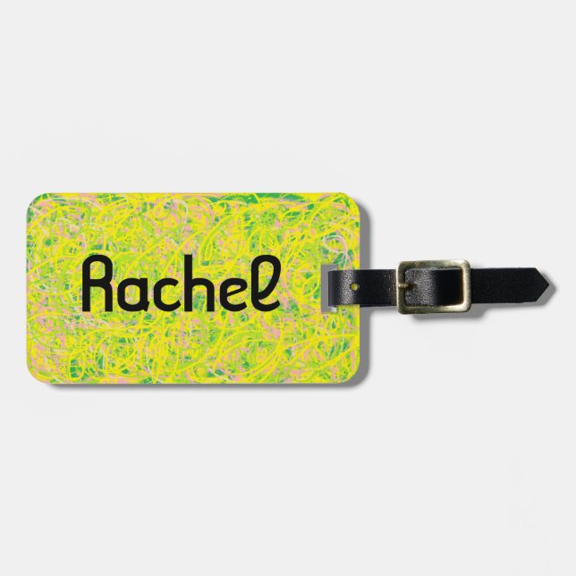 Rachel vom verwaisten schwarzen abstrakten gepäckanhänger (Vorderseite horizontal)