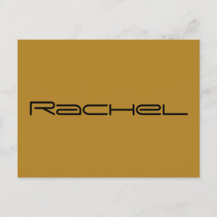Rachel-Zeichen aus einem verwaisten, geometrischen Postkarte