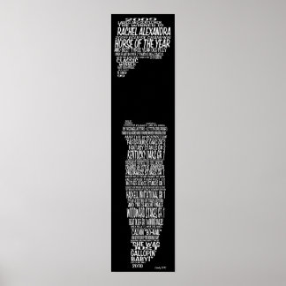 Rachelpedia HOY Rachel Alexandra Tribute Leinwand Poster
