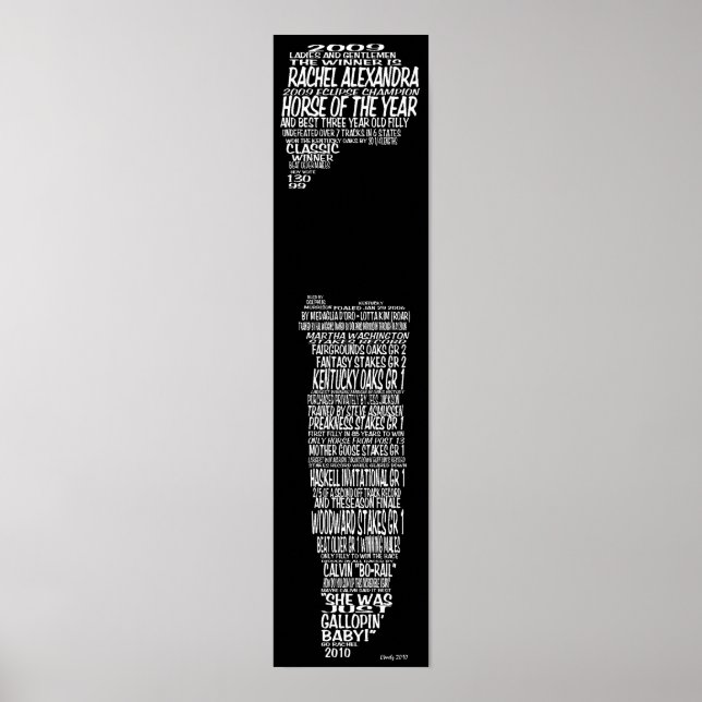 Rachelpedia HOY Rachel Alexandra Tribute Leinwand Poster (Vorne)