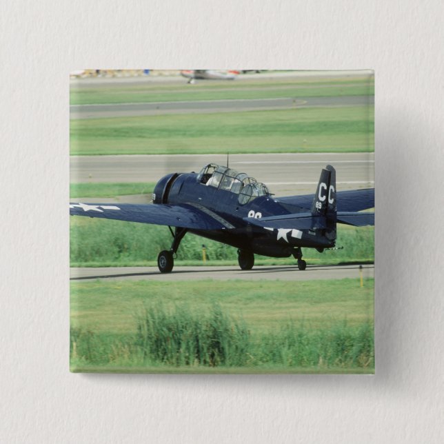 Rächer-Marine-Fördermaschinentorpedo Grummans Button (Vorderseite)