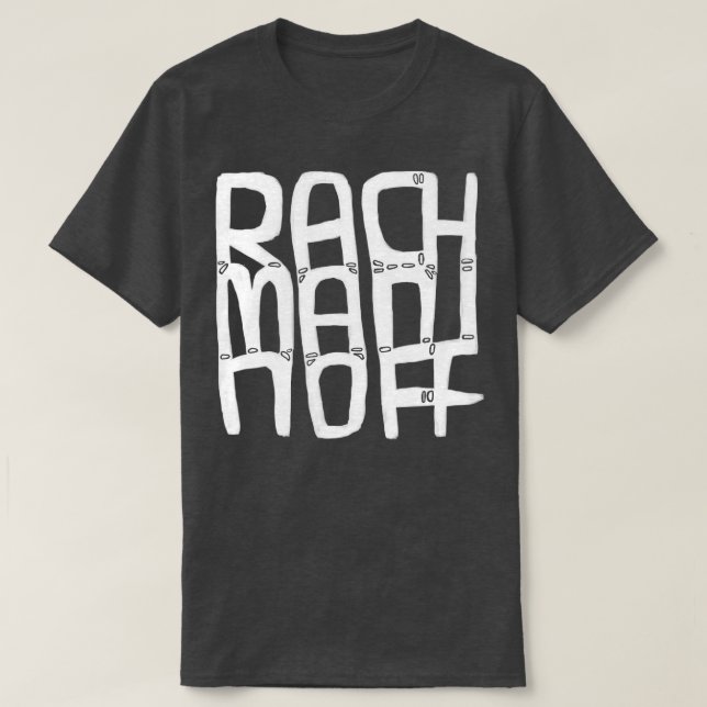 Rachmaninoff, russischer Komponist T-Shirt (Design vorne)