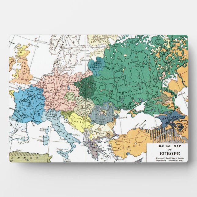 Racial Map of Europe Fotoplatte (Vorderseite)