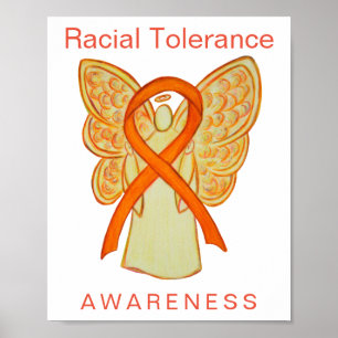 Racial Tolerity Awareness Ribbon Art Print Poster