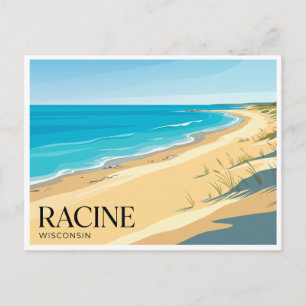 Racine North Beach Wisconsin Postkarte