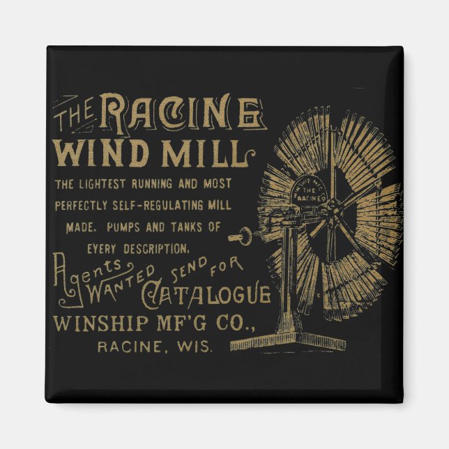Racine Wind Mill Racine Wisconsin Magnet (Vorne)