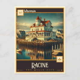 Racine, Wisconsin | VINTAG Postkarte