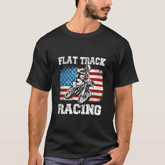 Racing American Flag Speedwa T-Shirt (Vorderseite)