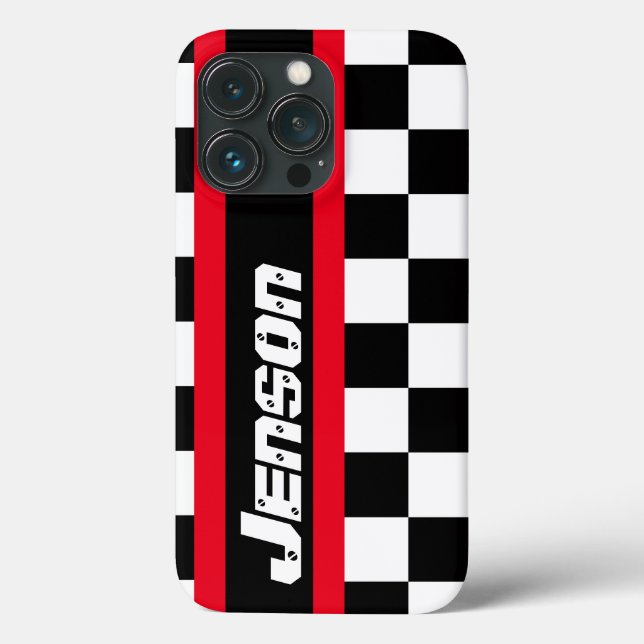 Racing Auto Sport Schachbrettflagge  Case-Mate iPhone Hülle (Rückseite)