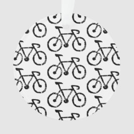 Racing Bike Lino Print Acrylic Ornament