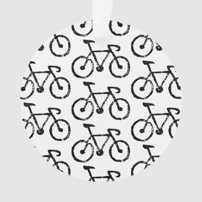 Racing Bike Lino Print Acrylic Ornament (Vorderseite)