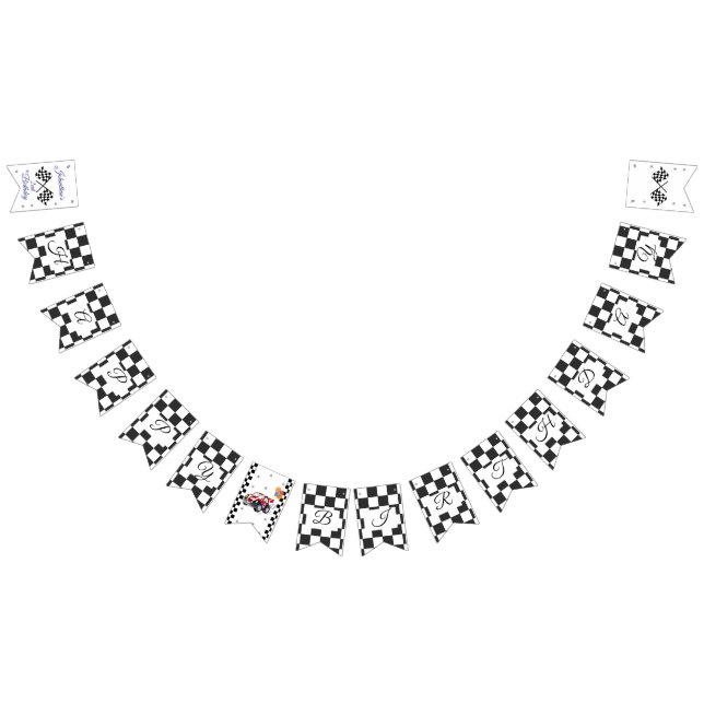 Racing Birthday Party | Schnelle 1 & 2 Wimpelkette (Alle)