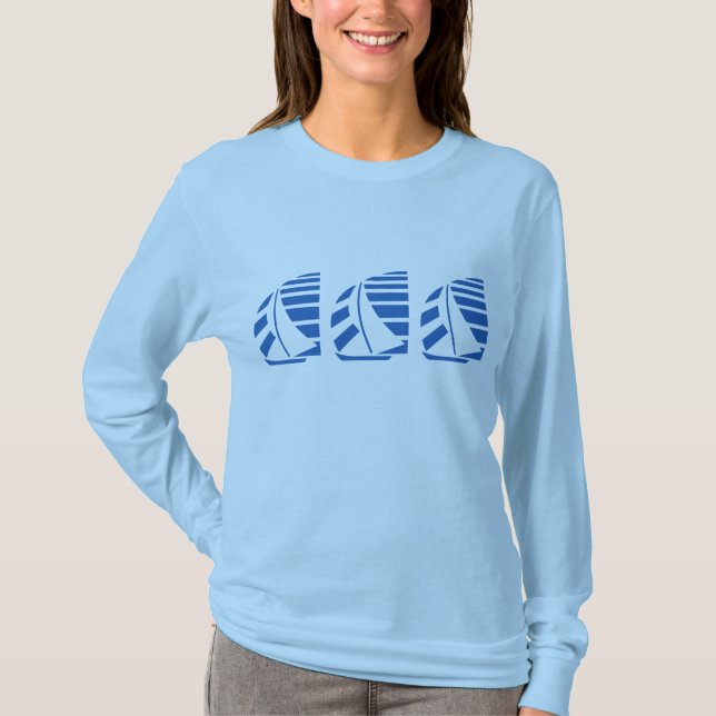 Racing Boat Sailing T - Shirt (Vorderseite)