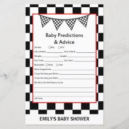 Racing Car Baby Shower Game PRINTED