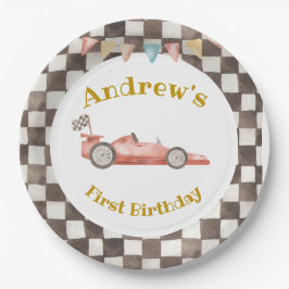 Racing Car Birthday Papiertafel Pappteller