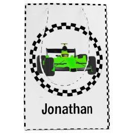 Racing Car Checkered Muster Geschenktasche Mittlere Geschenktüte