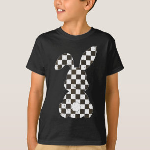 Racing Car Flag Bunny Happy Oaster Race Car Boys G T-Shirt