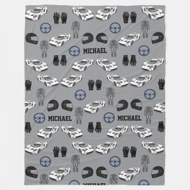 Racing car Fleece Blanket (Vorderseite)