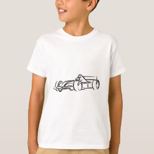 Racing Car Illustration auf T - Shirt gedruckt