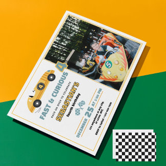 Racing Car Kindergeburtstag Einladung - Kundenspez