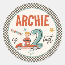 🏎️ 🏁 Racing Car Party Stickers - High-Speed Fun