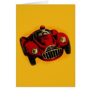 Racing Car Rot Gelb Altes Auto