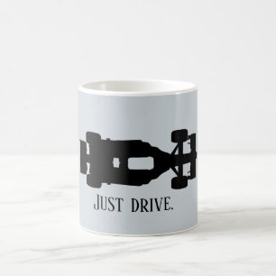 Racing Car Silhouette individuell einstellbar Kaffeetasse