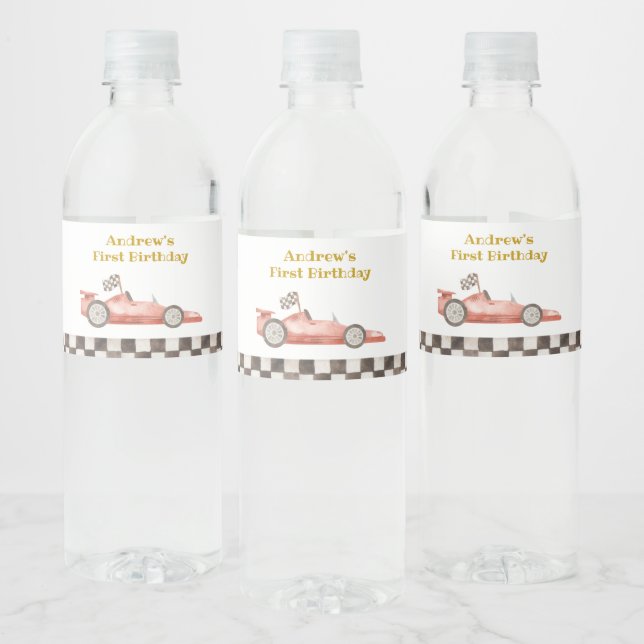 Racing Car Water Flaschen Etiketten (Flaschen)