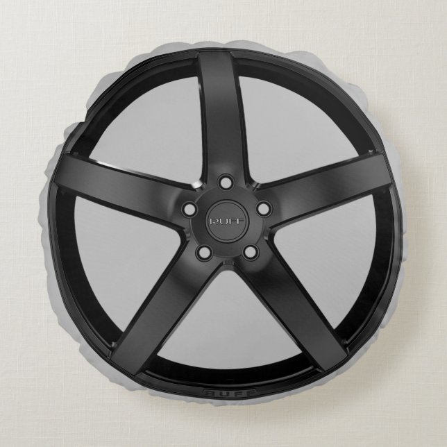 Racing Car Wheel Rim Gran Turismo Film GT7 Rundes Kissen (Vorderseite)