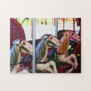 Racing Carousel Pferde Foto Malerei Puzzle