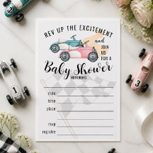 Racing Cars füllen sich mit einer Kinderdusche aus