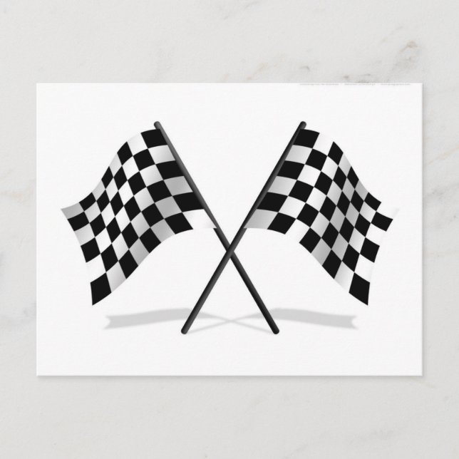 Racing Checkered Flags Postkarte (Vorderseite)