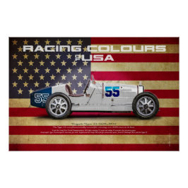 Racing Colours of USA Poster