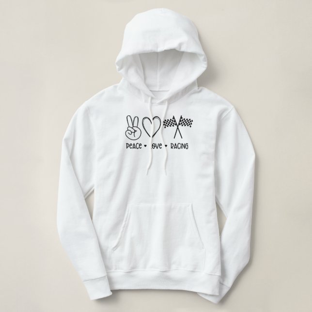Racing der friedlichen Liebe Hoodie (Design vorne)
