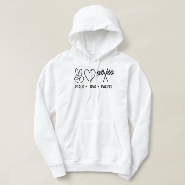 Racing der friedlichen Liebe Hoodie (Design vorne)