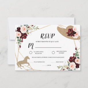 Racing Derby Brautparty Response Card RSVP Karte